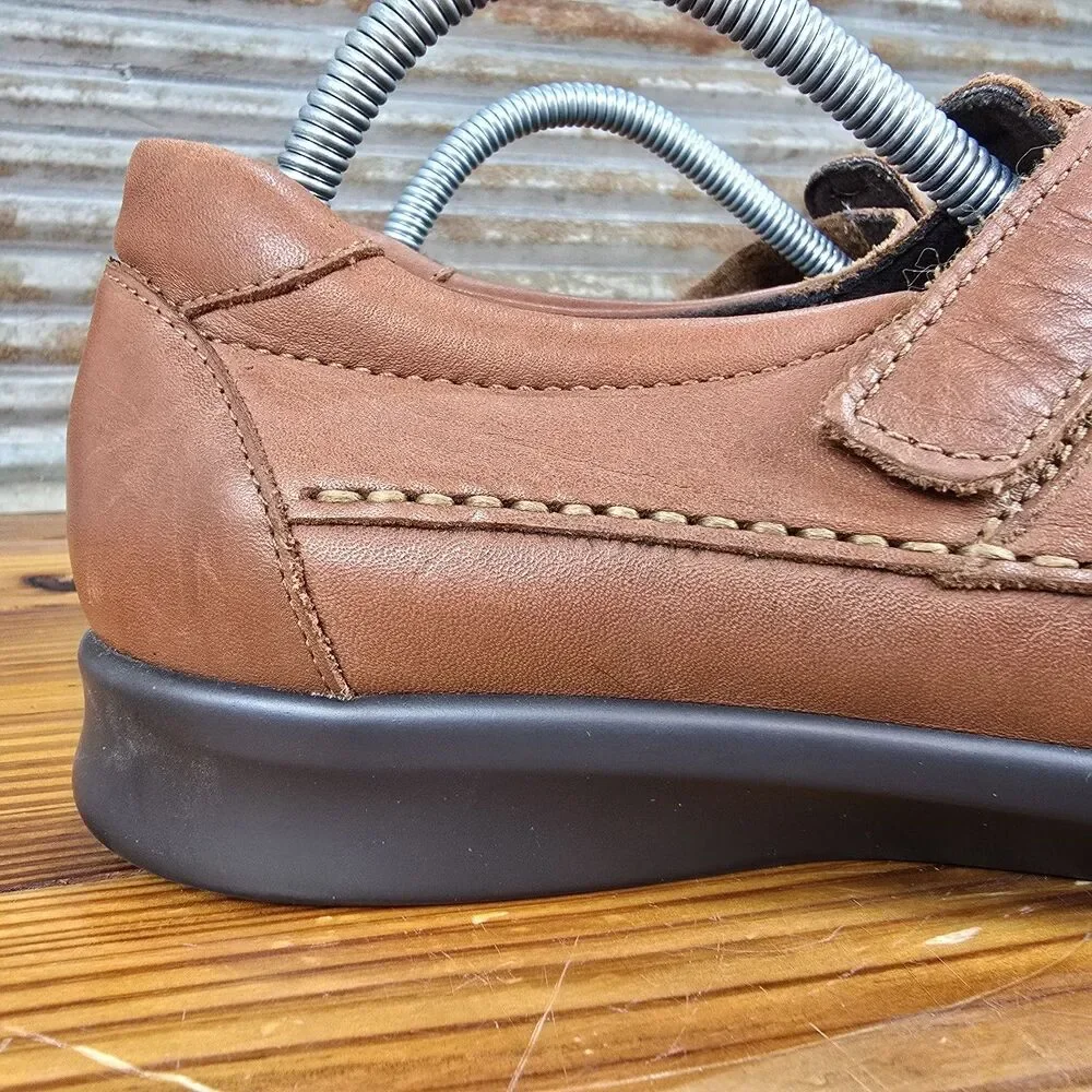 SAS Roamer Comfort Loafer Womens Size 10 Chestnut Leather Orthopedic Shoes MINTY